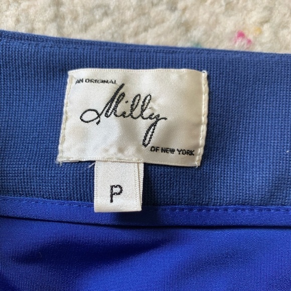 Milly of New York Quarter Length Sleeve Knit Dress in Blue sz P - Picture 3 of 4